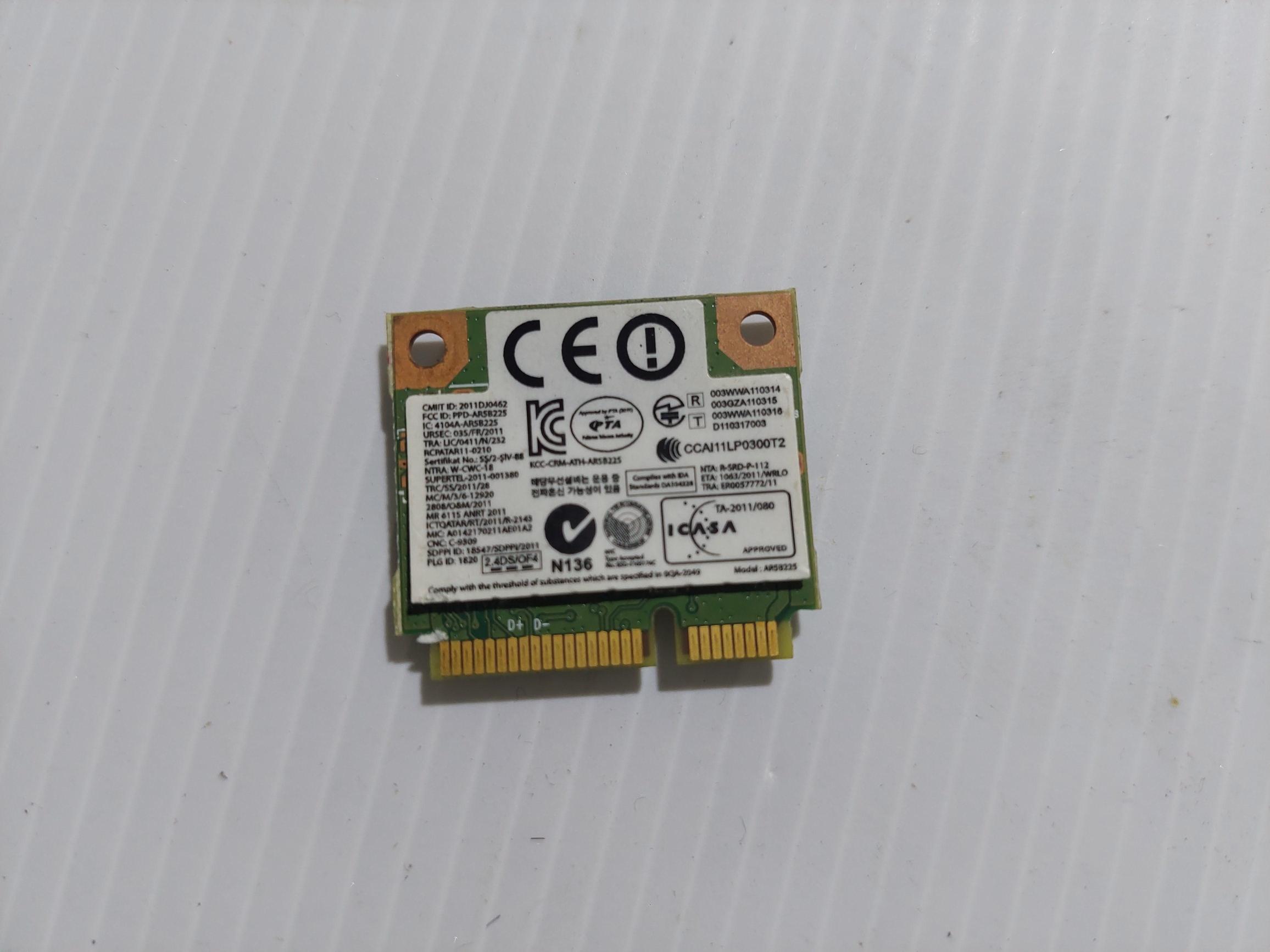 Atheros AR5B225 WB225 802.11?B/G/N + Bluetooth 4.0?+ HS Mini PCIE Yarı Kablosuz Lan Kartı