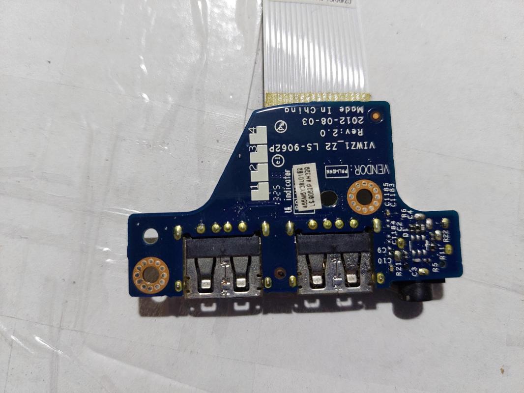  Lenovo ideapad LS-9062P Notebook Audio Jack USB Port Board 