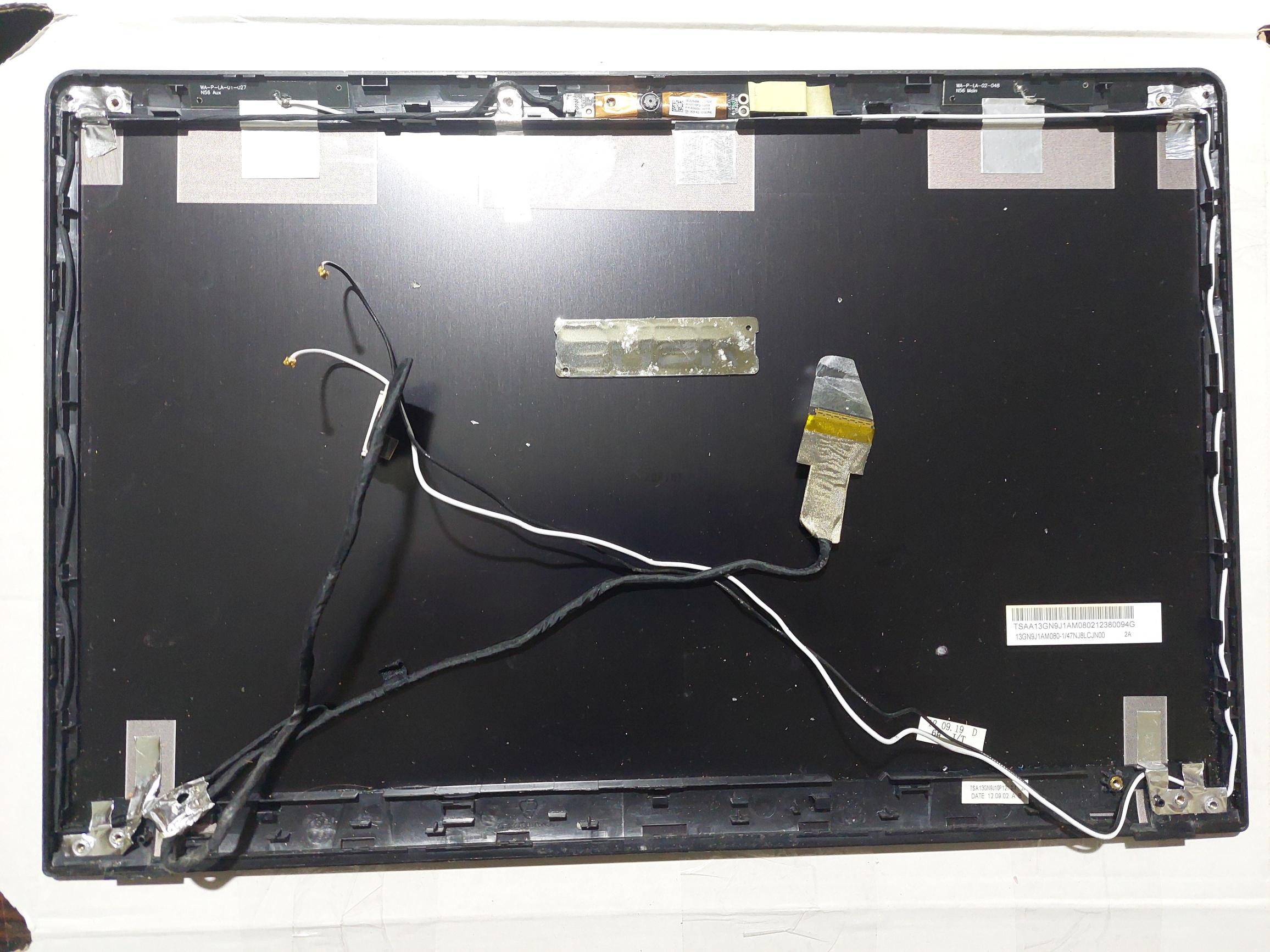 Asus N56 N56D N56V N56DY N56VB Ekran Arka Kasası Lcd Cover 13GN9J1AM0801 - LCVD FLEX KABLO - WİFİ ANTEN - KAMERA