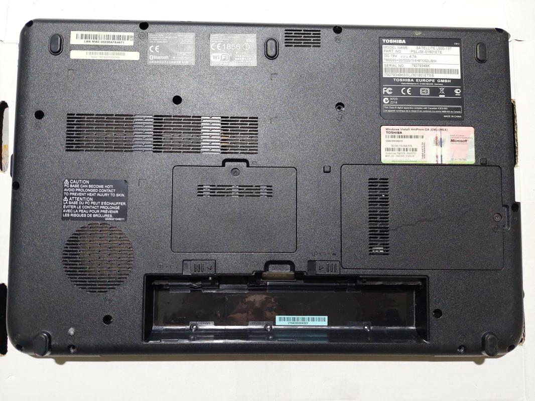 Toshiba Satellite L500 - 13T L505 L500D L505D Alt Kasa Bottom Case K000077120