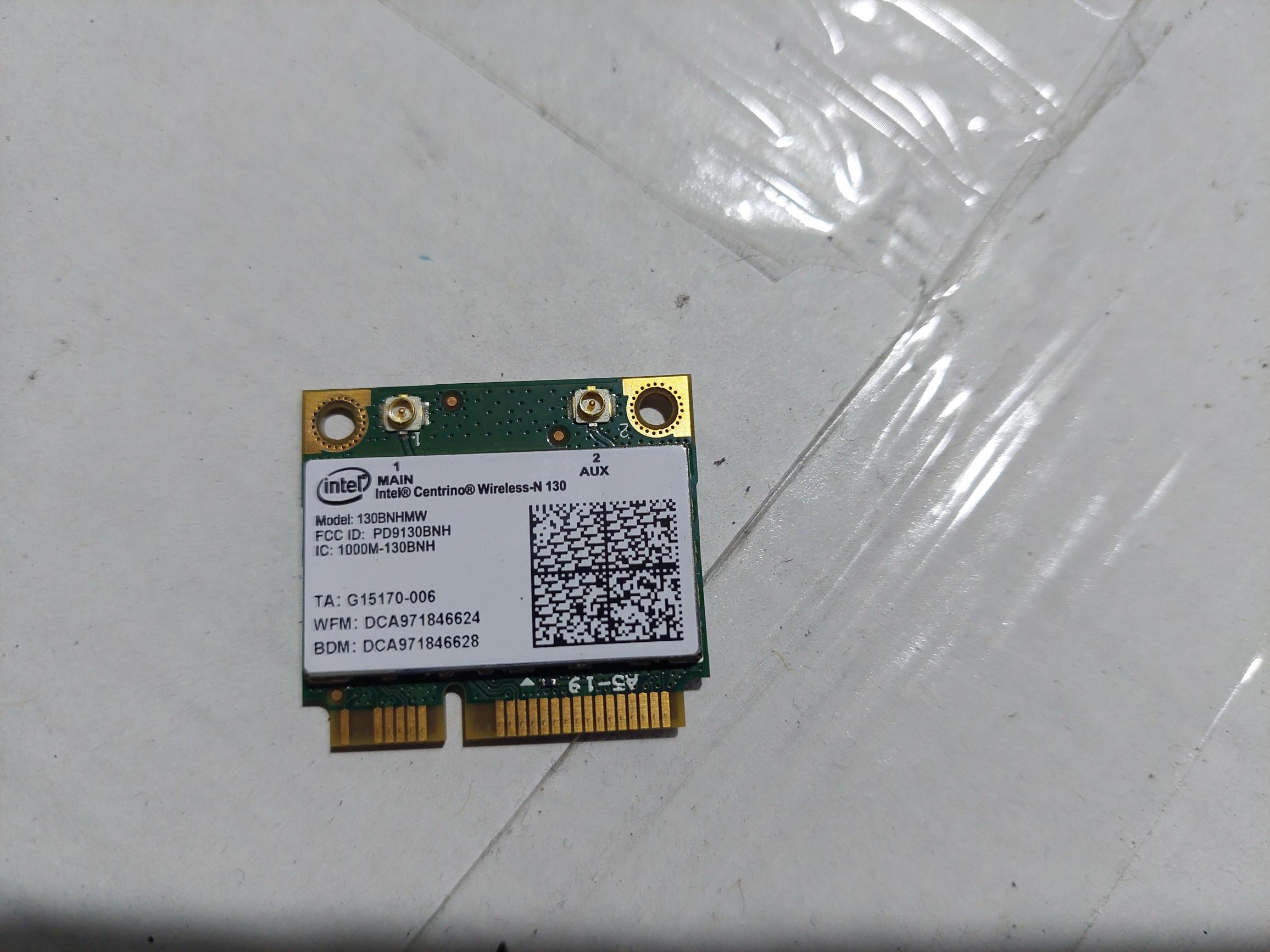 Intel 130BNHMW Bluetooth BT+WLAN Yarım Mini PCI-E N Kablosuz-N 130 