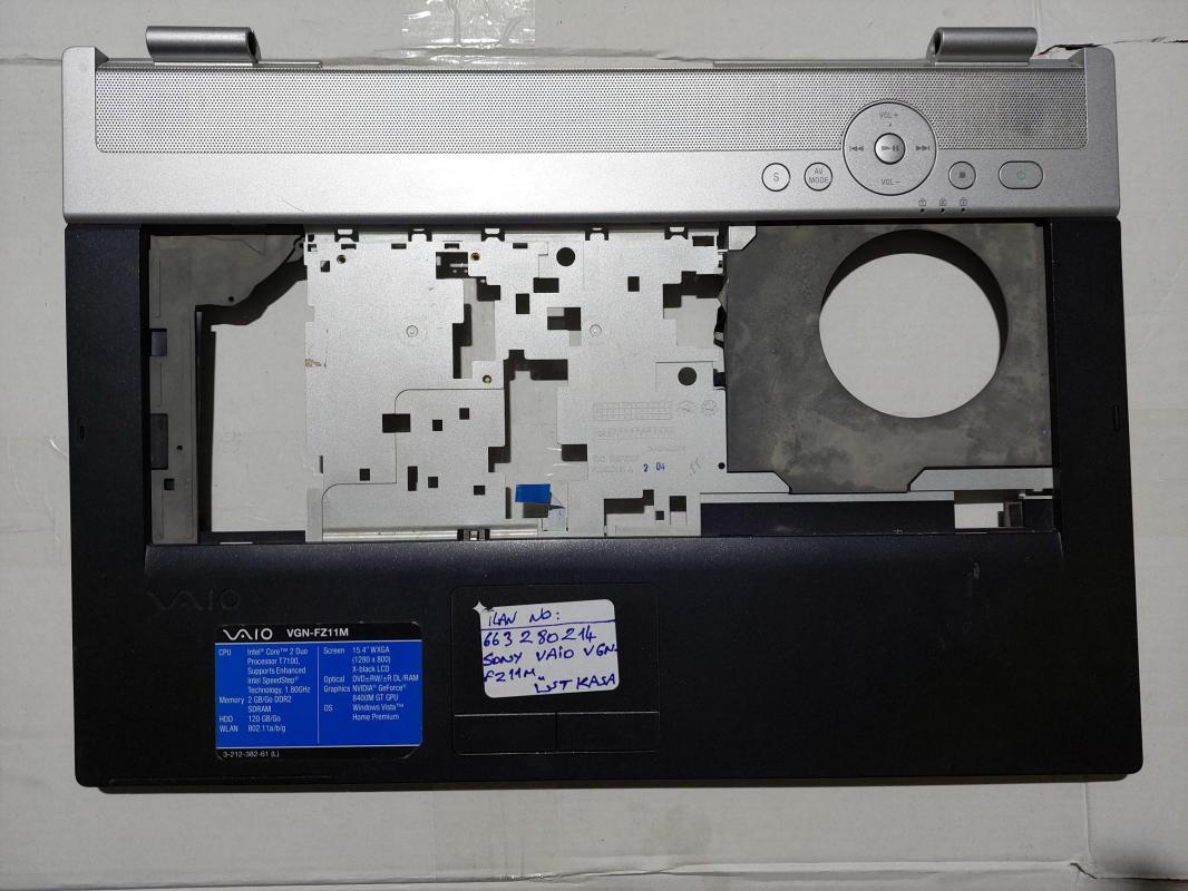 Sony Vaio VGNFZ VGN-FZ Klavye Kasa Üst Kasa X21786362 MEDIA PLAYER APARATI