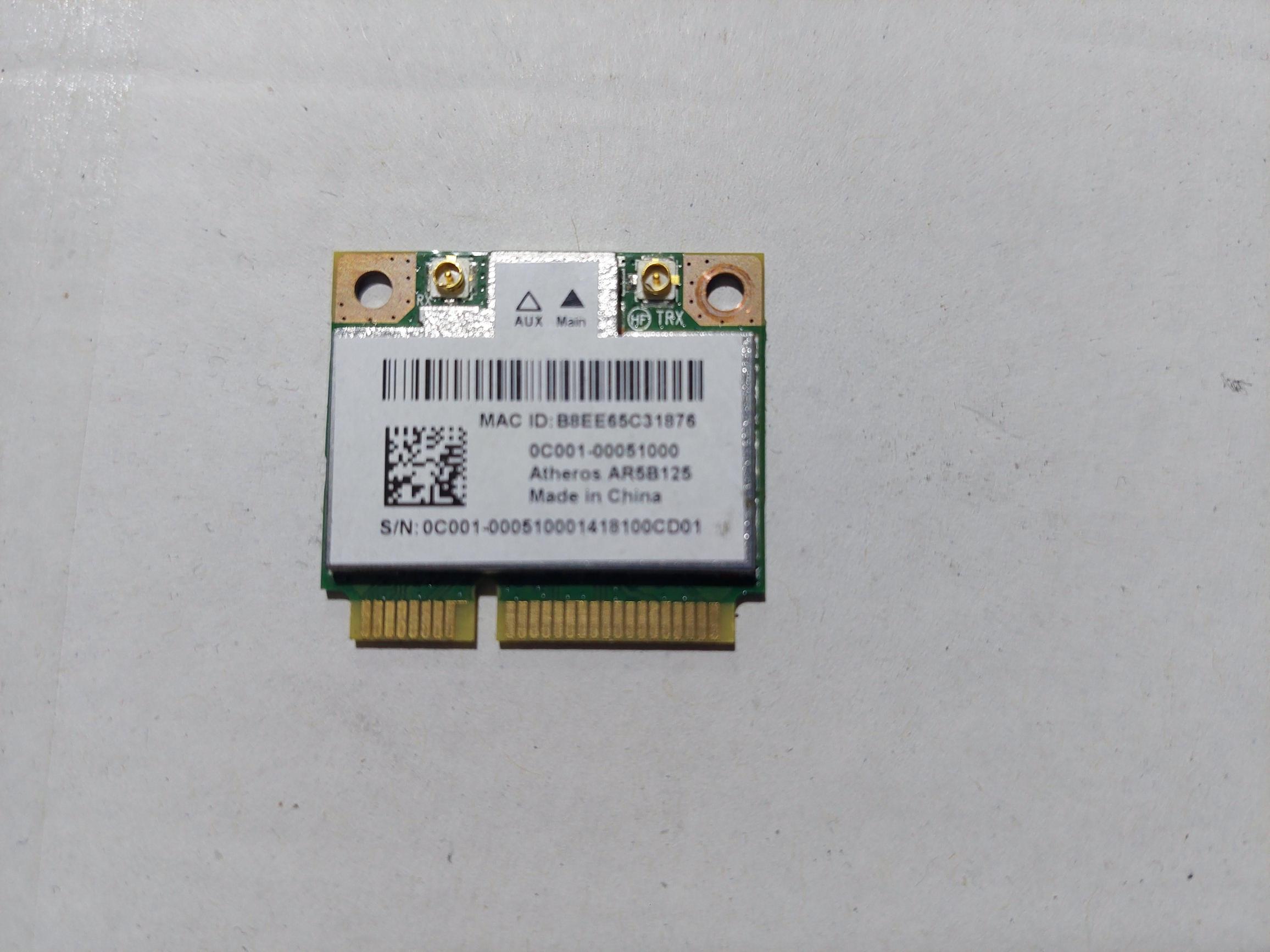 Atheros AR5B125 AR9485 yarım mini PCIE 2.4G wifi kablosuz ağ kartı 150Mpbs desteği AMD DEll ASUS Samsung Acer dizüstü bilgisayar