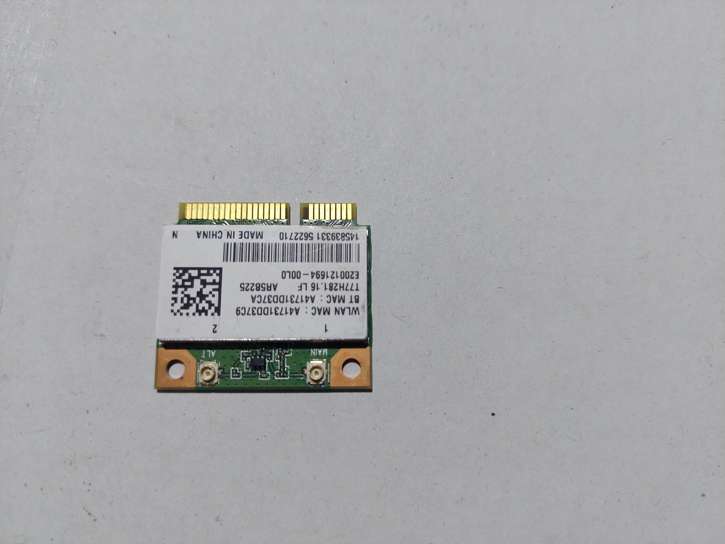 SONY SVE151G17M WİFİ BLUETOOTH KART AR5B225  Sony  145839331 b/g/n WLAN Bluetooth PCIe Half AR5B225 T77H281
