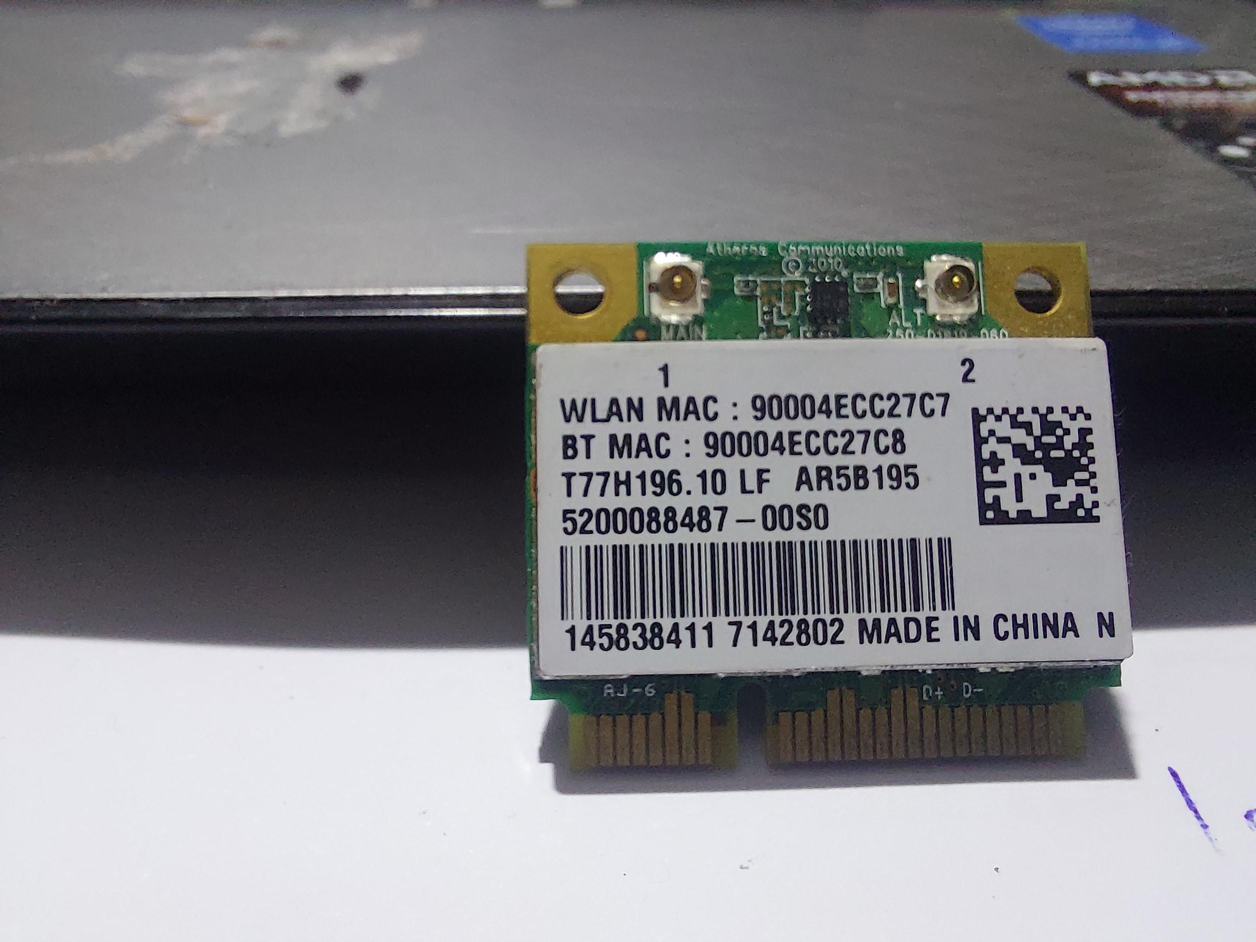 Atheros AR5B195 593127-001 WCBN606AH-H1 Wireless
