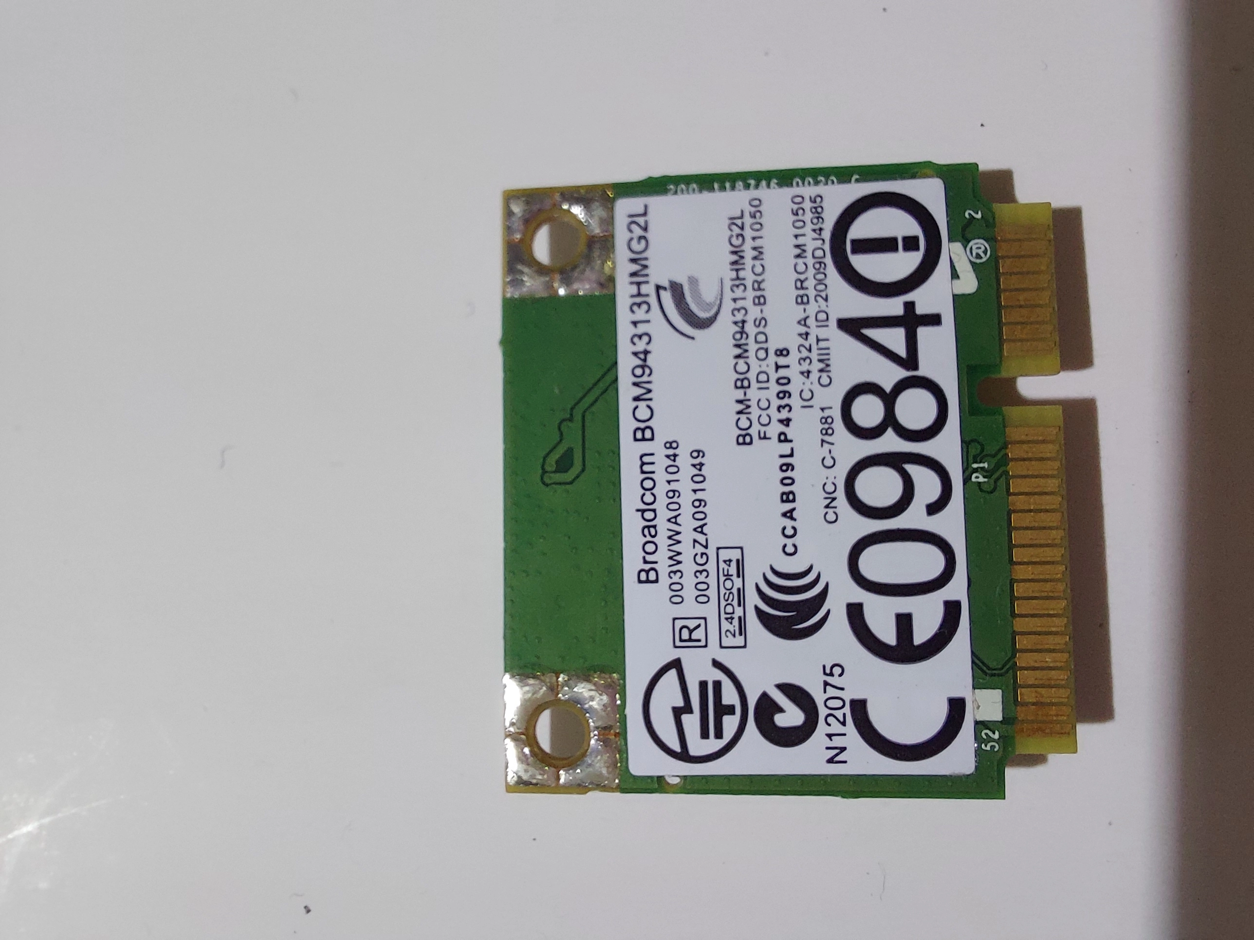  WiFi Mini PCI-E Kartı Broadcom 4313 BCM94313HMG2L WLAN 802.11b/g/n Yarım