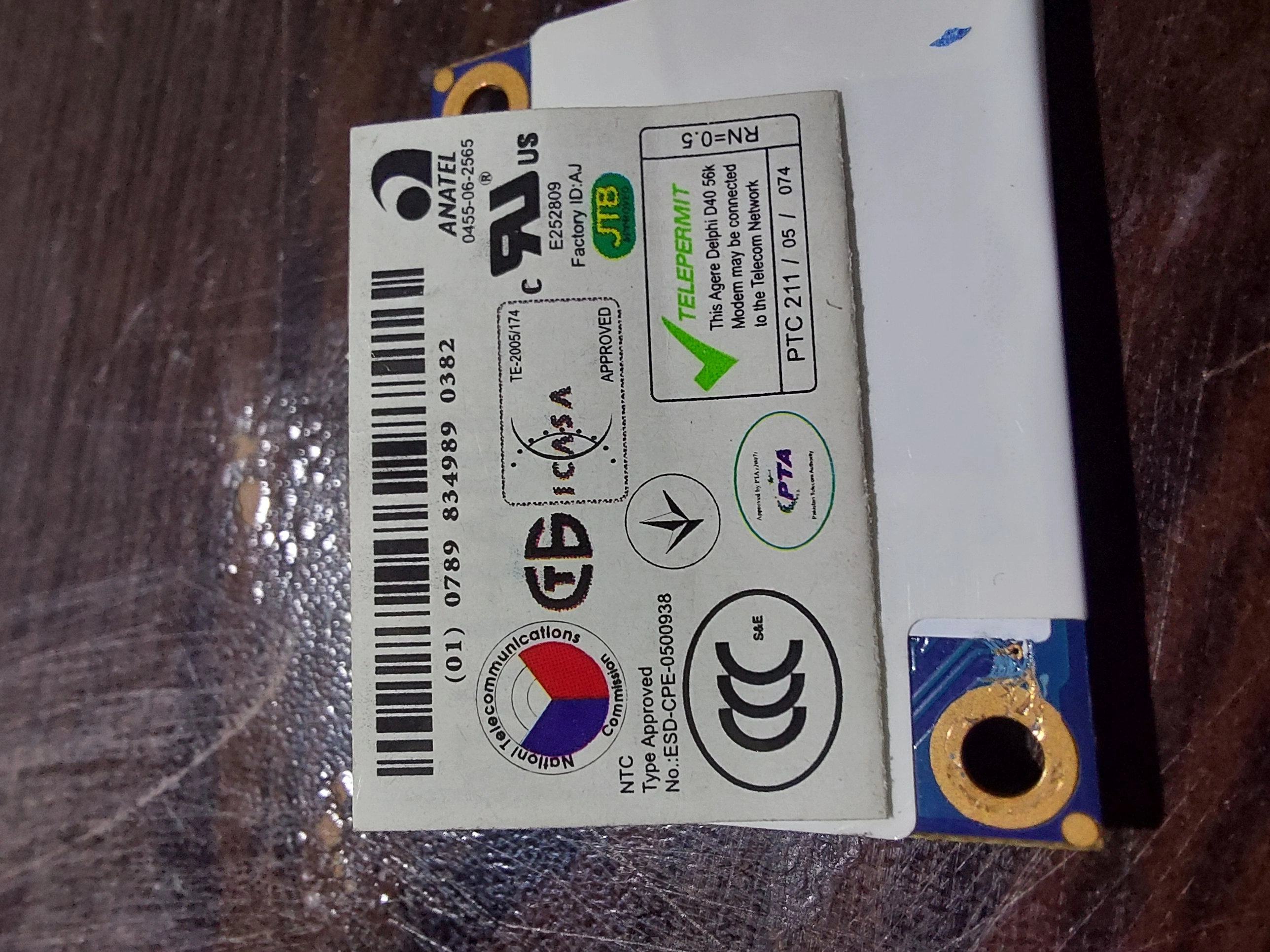 Toshiba Modem Adaptör WIFI Kartı Mini V000140410 6028B0000312 ASI DELPHI D40