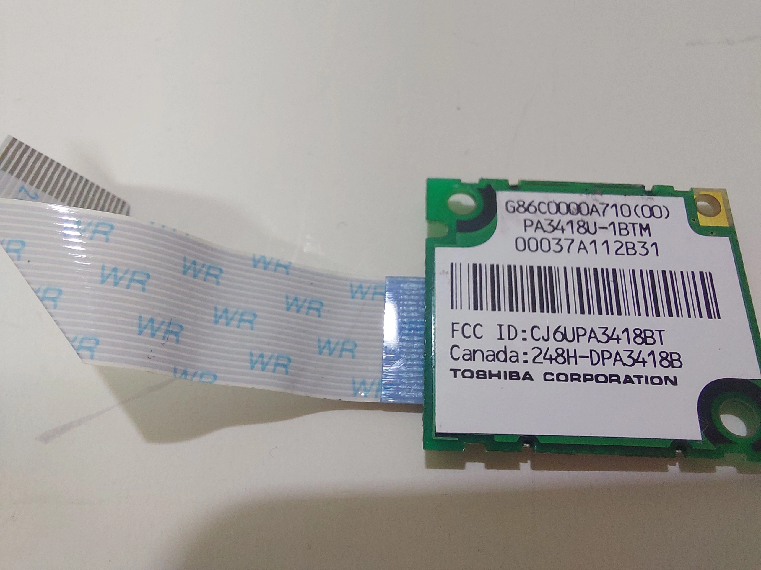 Toshiba Portege R200 Bluetooth Modülü EYTF3CSAX G86C0000710 PA3418U-1BTM FLEX