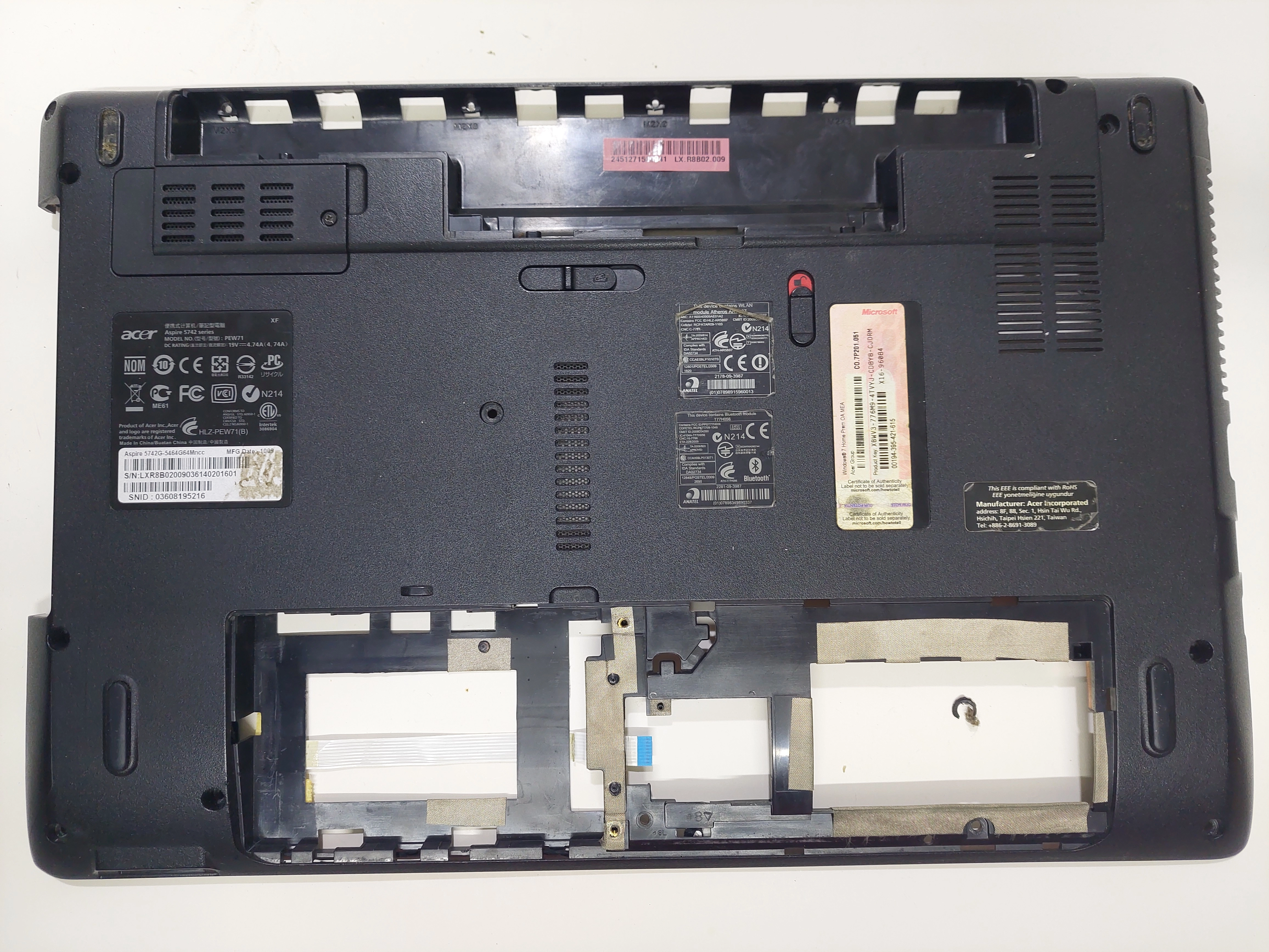 Acer Aspire 5742 PEW71 ALT KASA AP0FO000700 SD KART KARTI T77H056.00