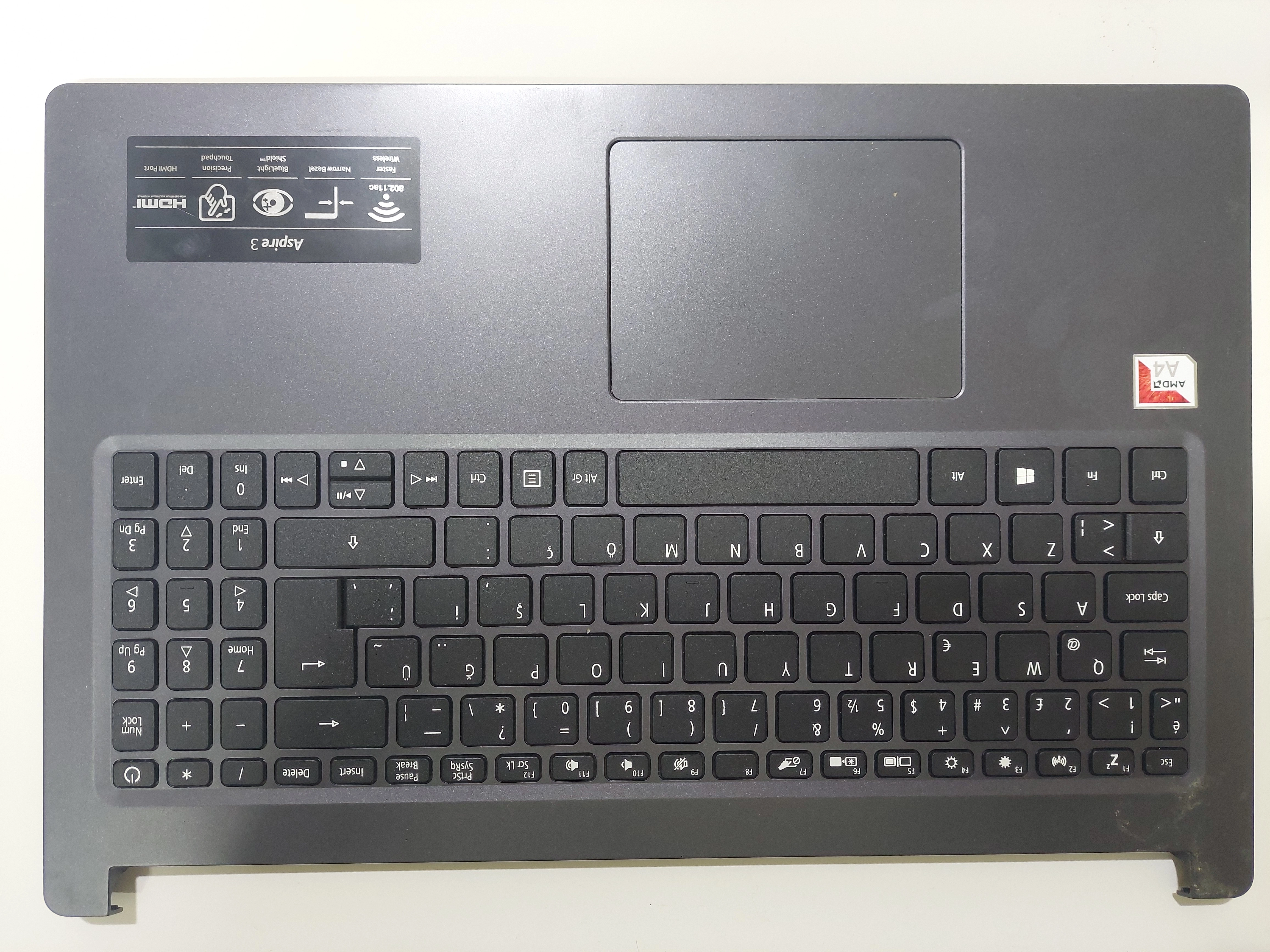 ACER A315 - 22 - 491E  ÜST KASA KLAVYE / TOUCHPAD / BİOS PİL  // NC210110SE022201684