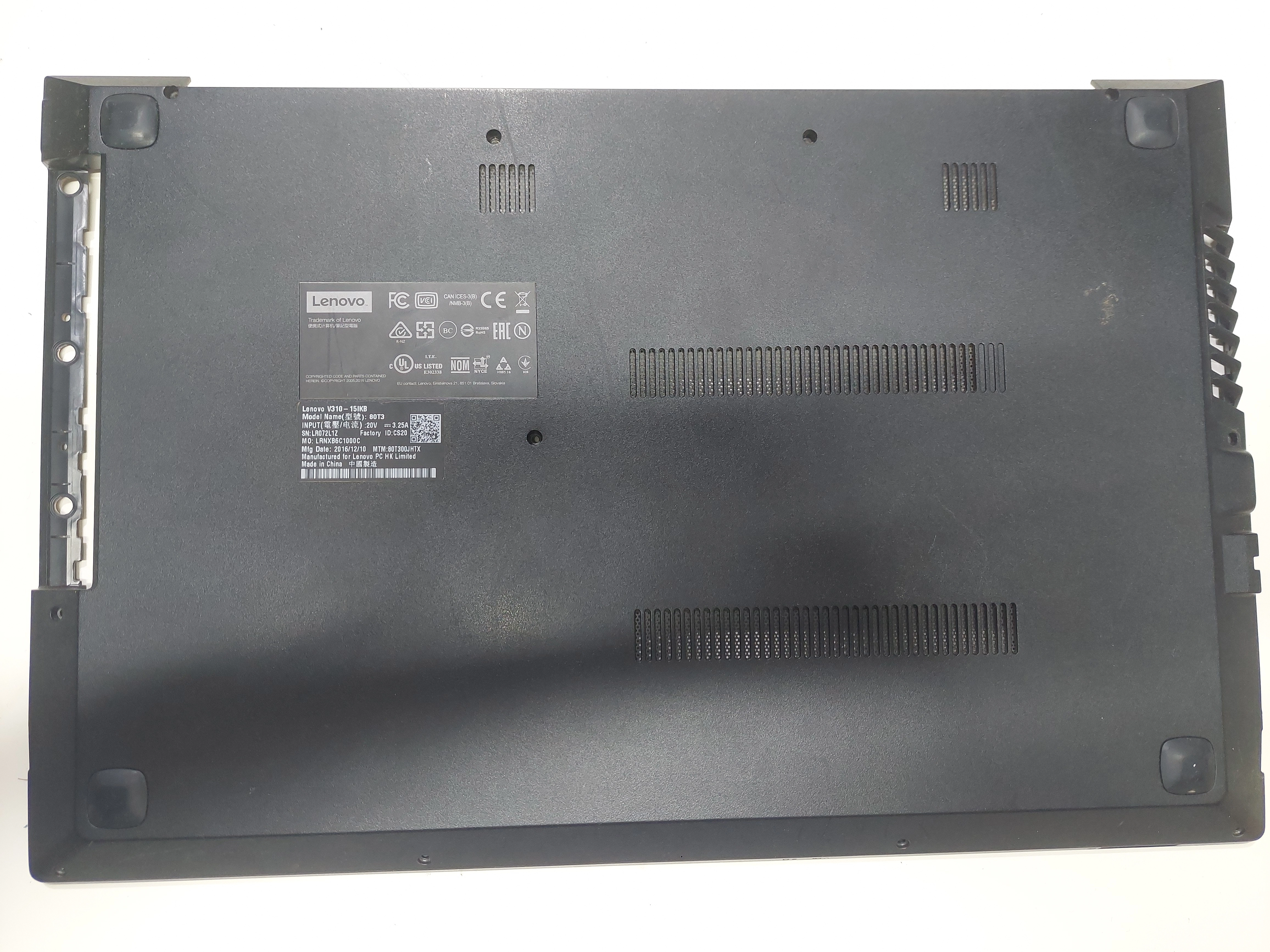 Lenovo ideapad V310-15IKB  V310-15ISK  80T3 ALT KASA KAPAK QCE A 45LV7BALV20