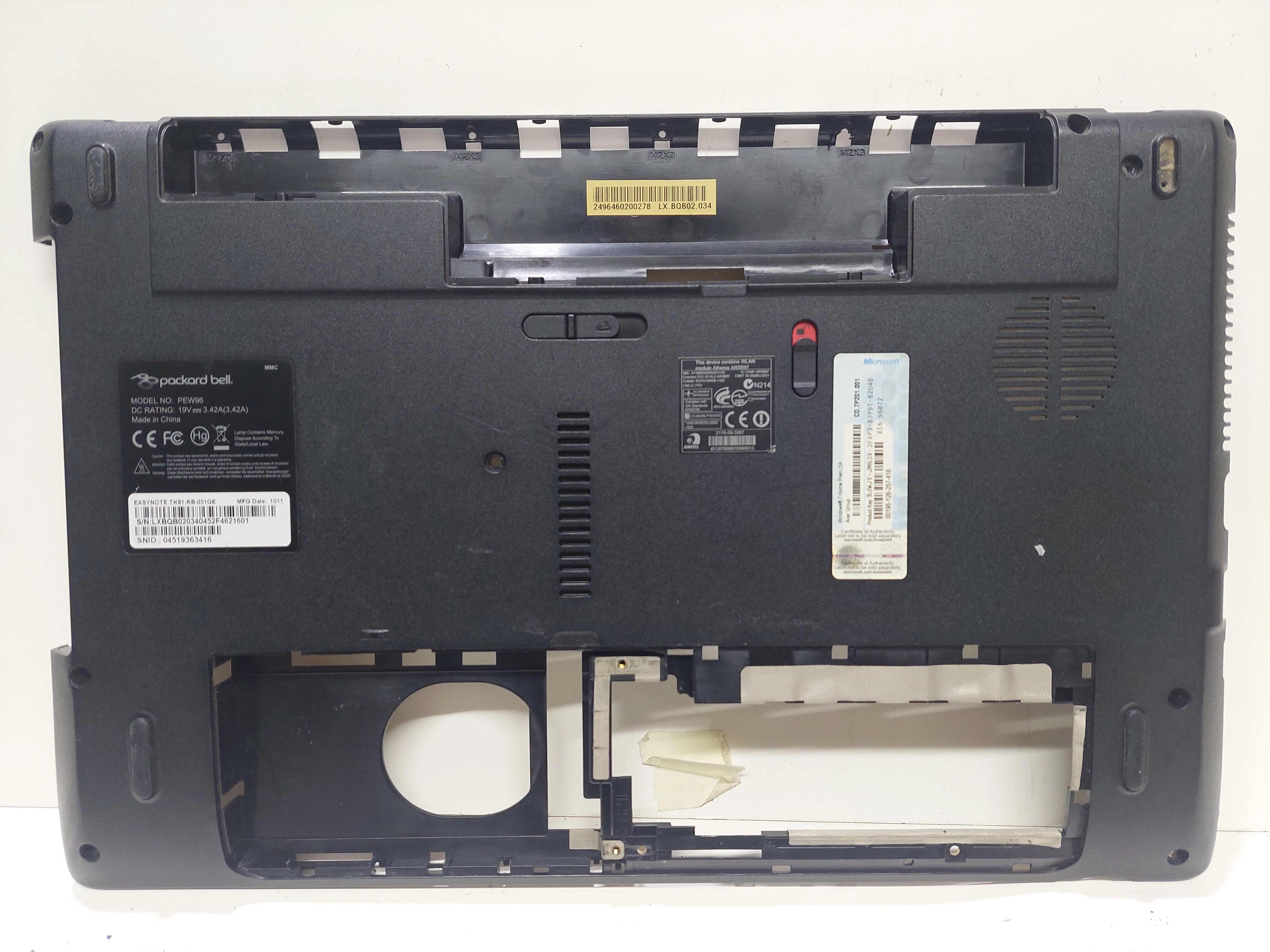 Packard Bell Easynote PEW96 TK83 TK85  ALT KASA  POWER GİRİŞ FLEX AP0FO0004000B100EA