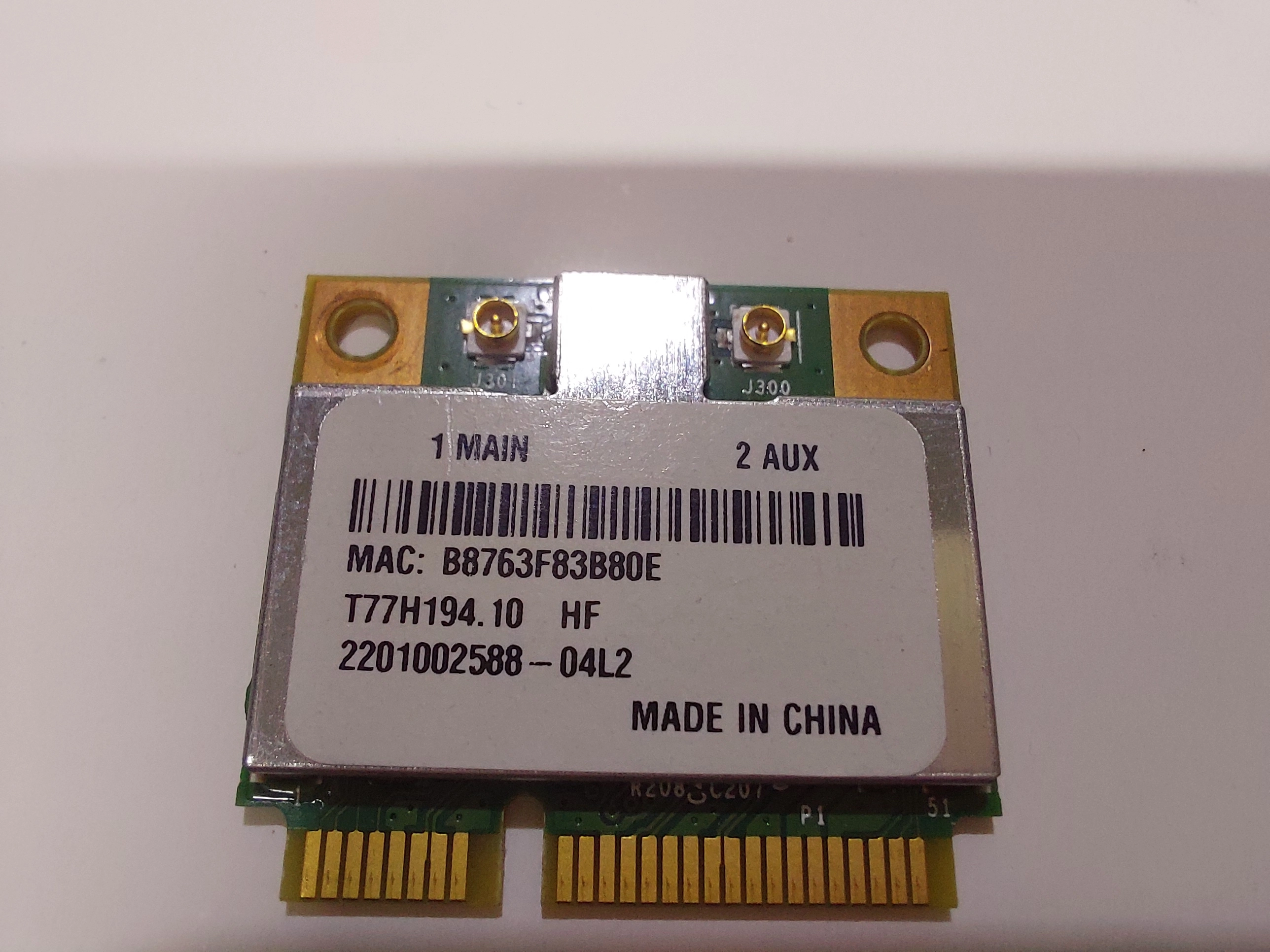 Anatel BRCM1050I WiFi Card   B8763F83B80E