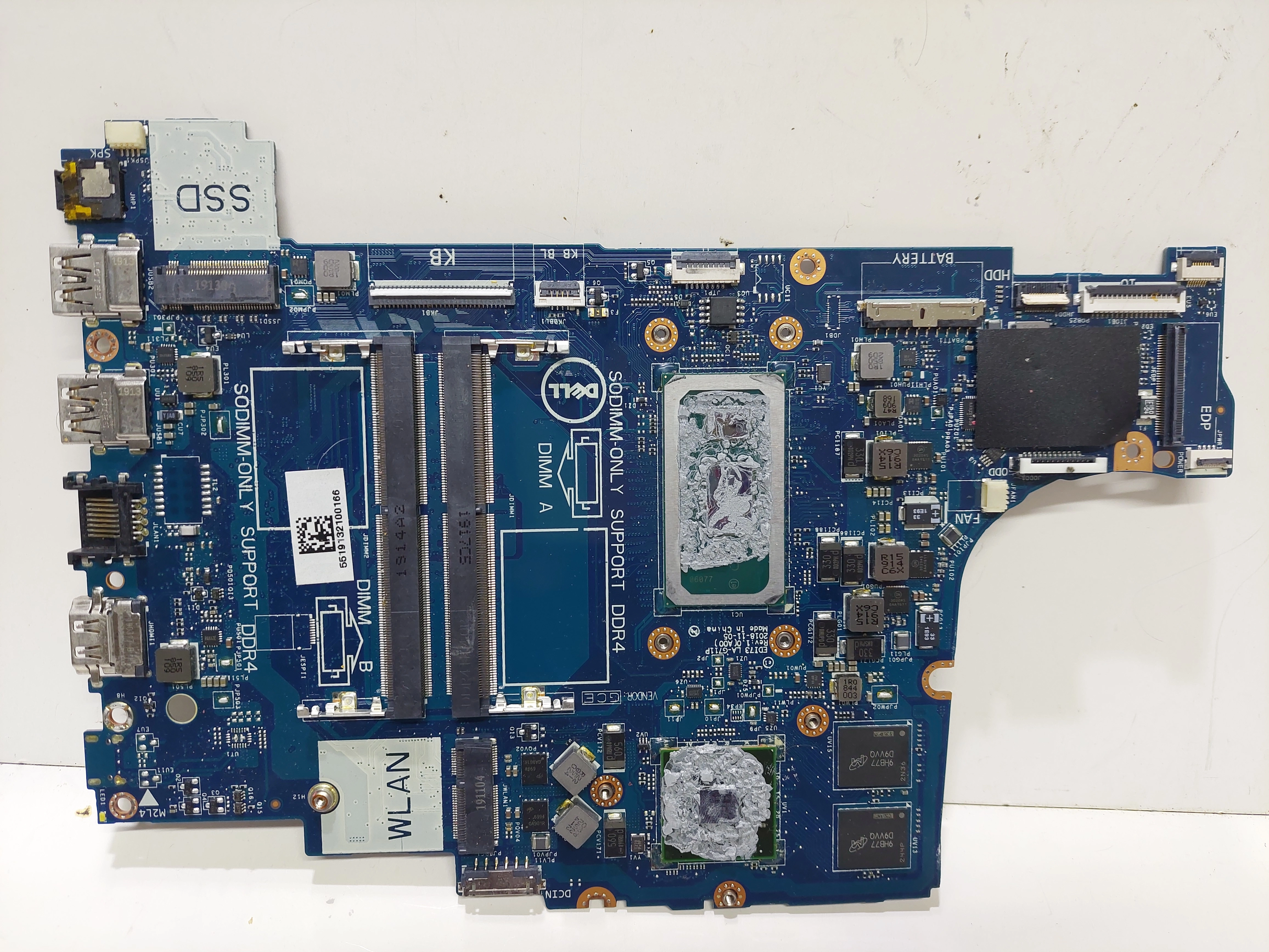  Dell Inspiron 3581 3580 3780 MAINBOARD ANAKART  SAĞLAM ÇALIŞIYOR  5519132100166 EDI73 AM101000100
