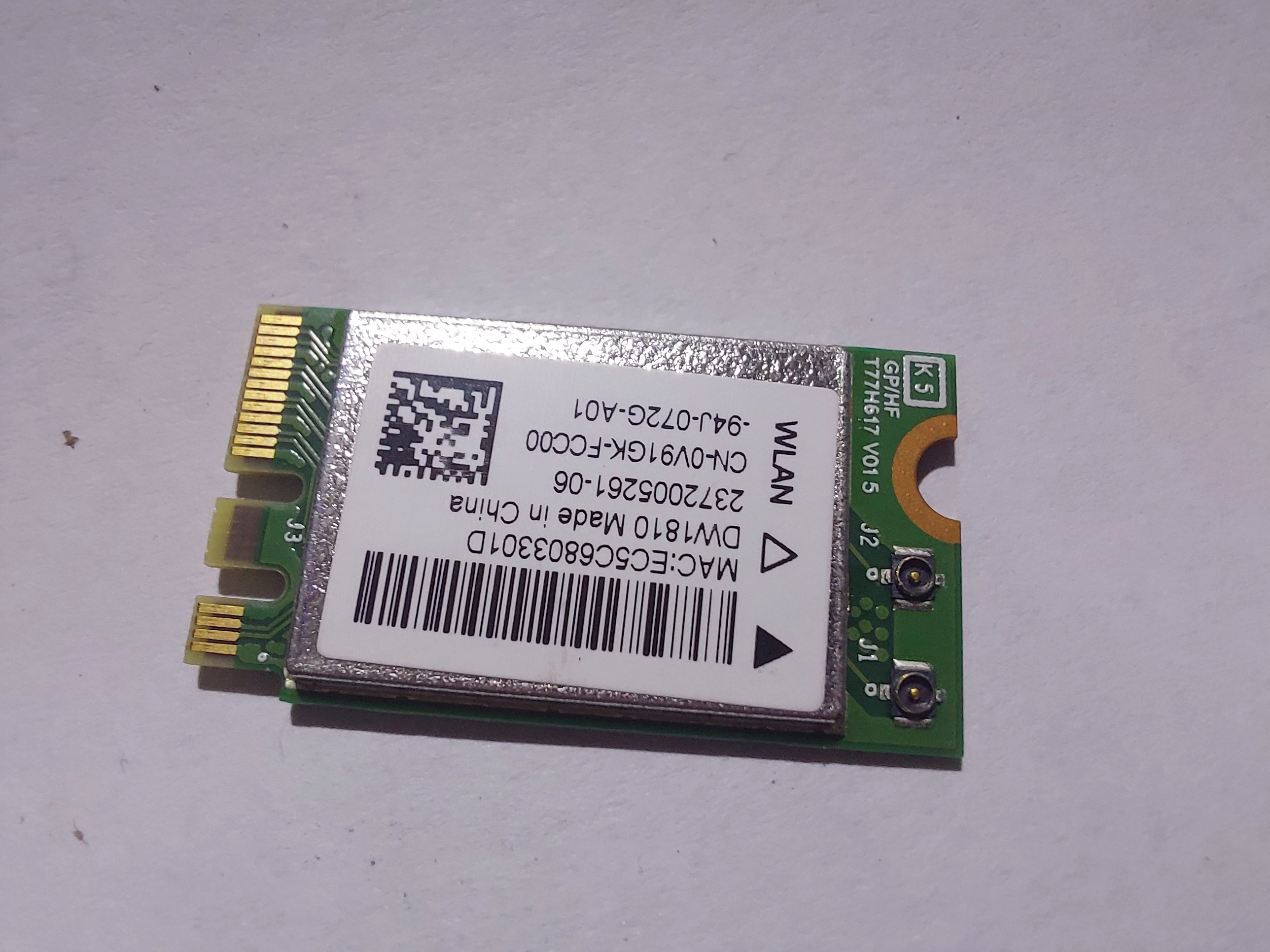 NGFF 433 Mbps BT4.1 WiFi Kablosuz Ağ Kartı QCNFA435 WIFI Modülü  DW1810 ac