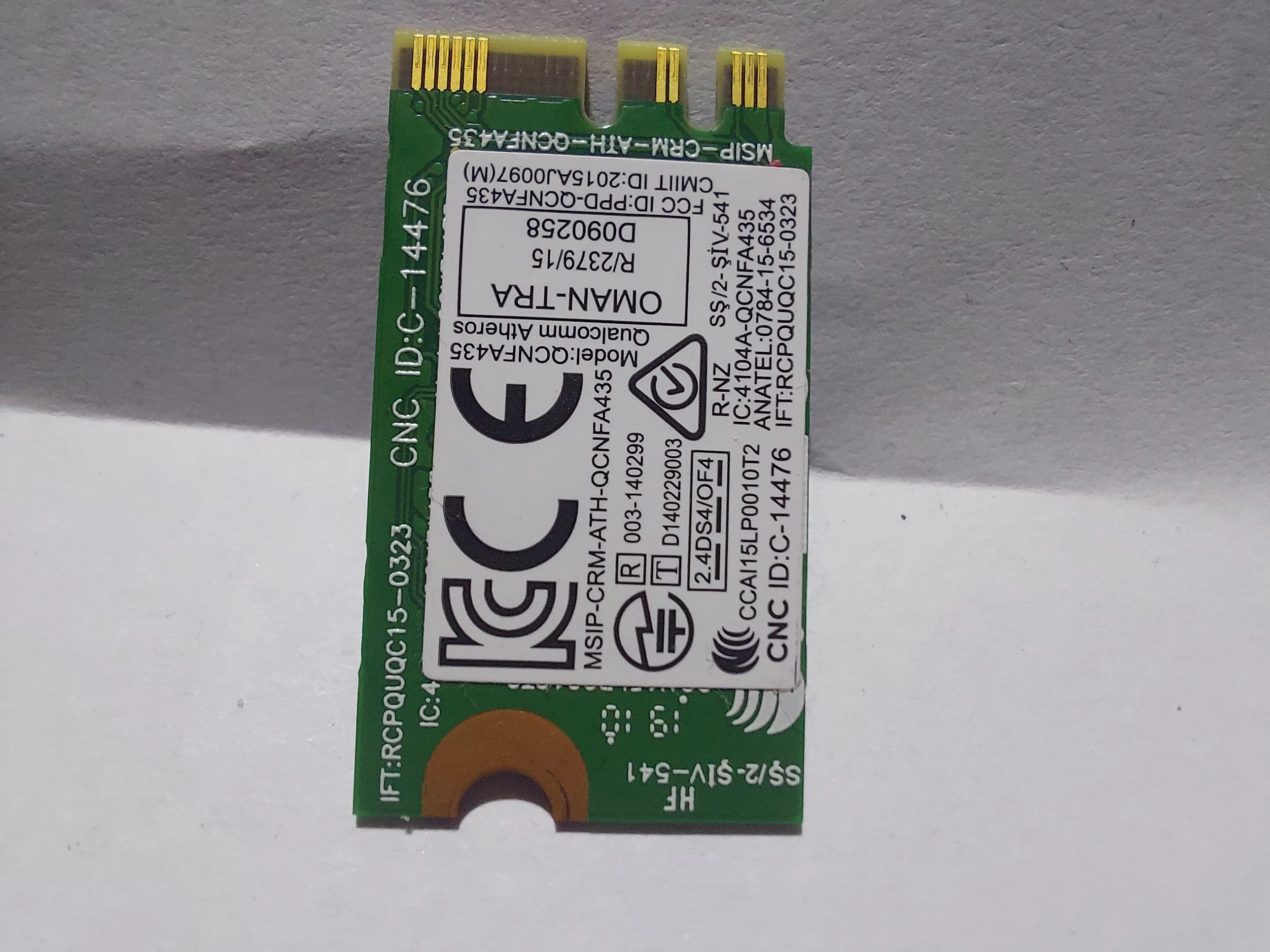 NGFF 433 Mbps BT4.1 WiFi Kablosuz Ağ Kartı QCNFA435 WIFI Modülü  DW1810 ac