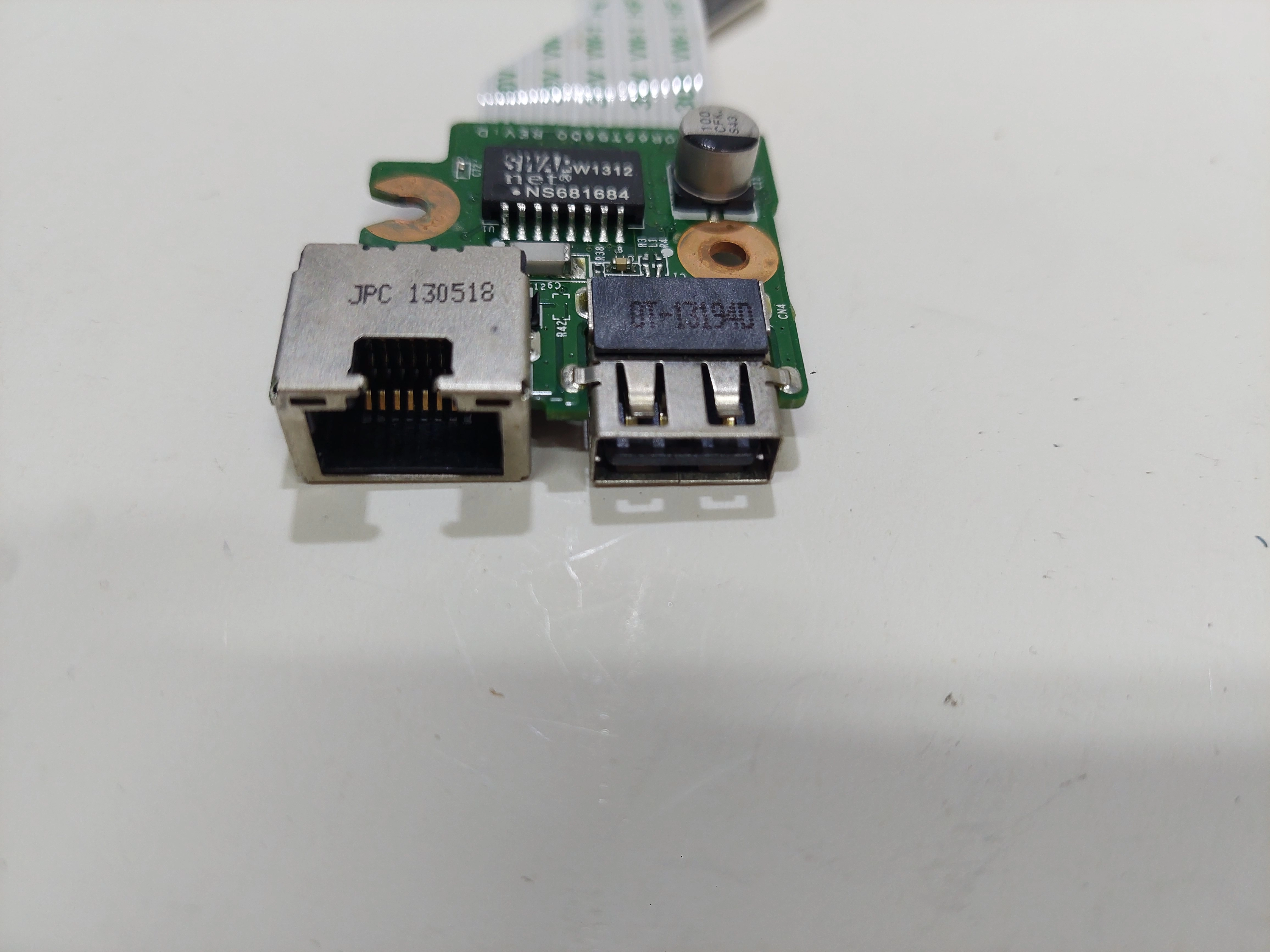 HP Pavilion 17-e020us USB LAN Ethernet Port Kartı ve Kablosu DA0R65TB6D0