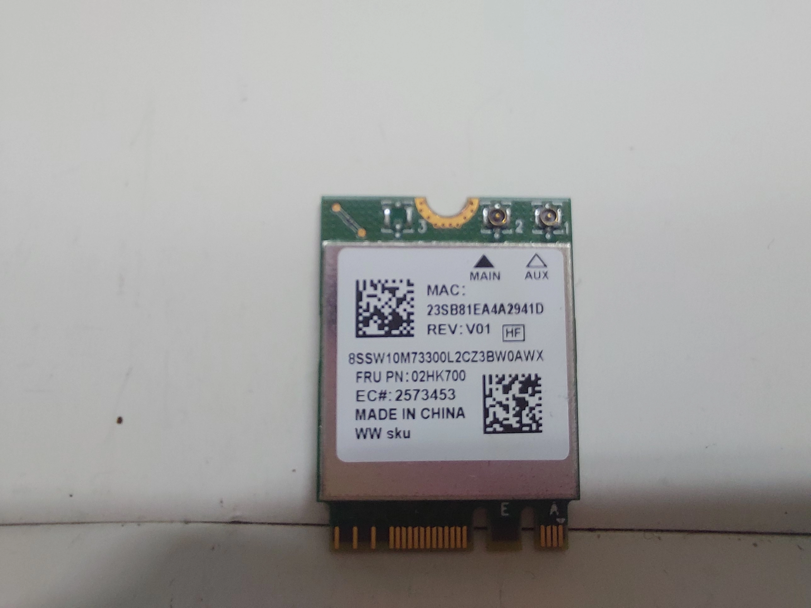 REALTEK RTL8822CE Kablosuz Ağ Kartı, 2.4G/5GHz Çift Bantlı WiFi 5, Bluetooth 5.0