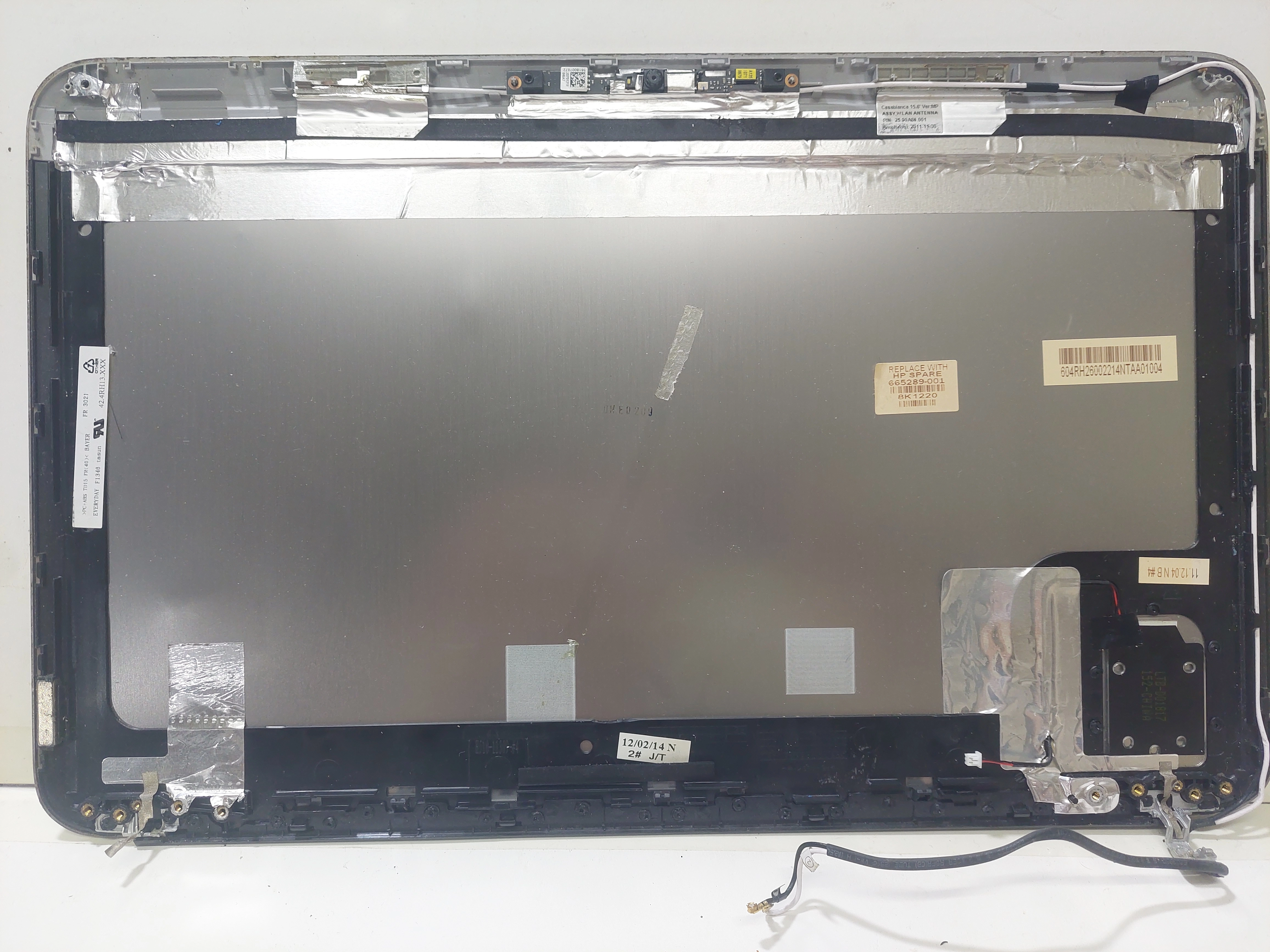 HP Compaq Pavilion DV6  Cover  ARKA KASA DV6 - 6b50sa DV6-6000 665289-001 // WEBCAMERA // WIFI ANTEN