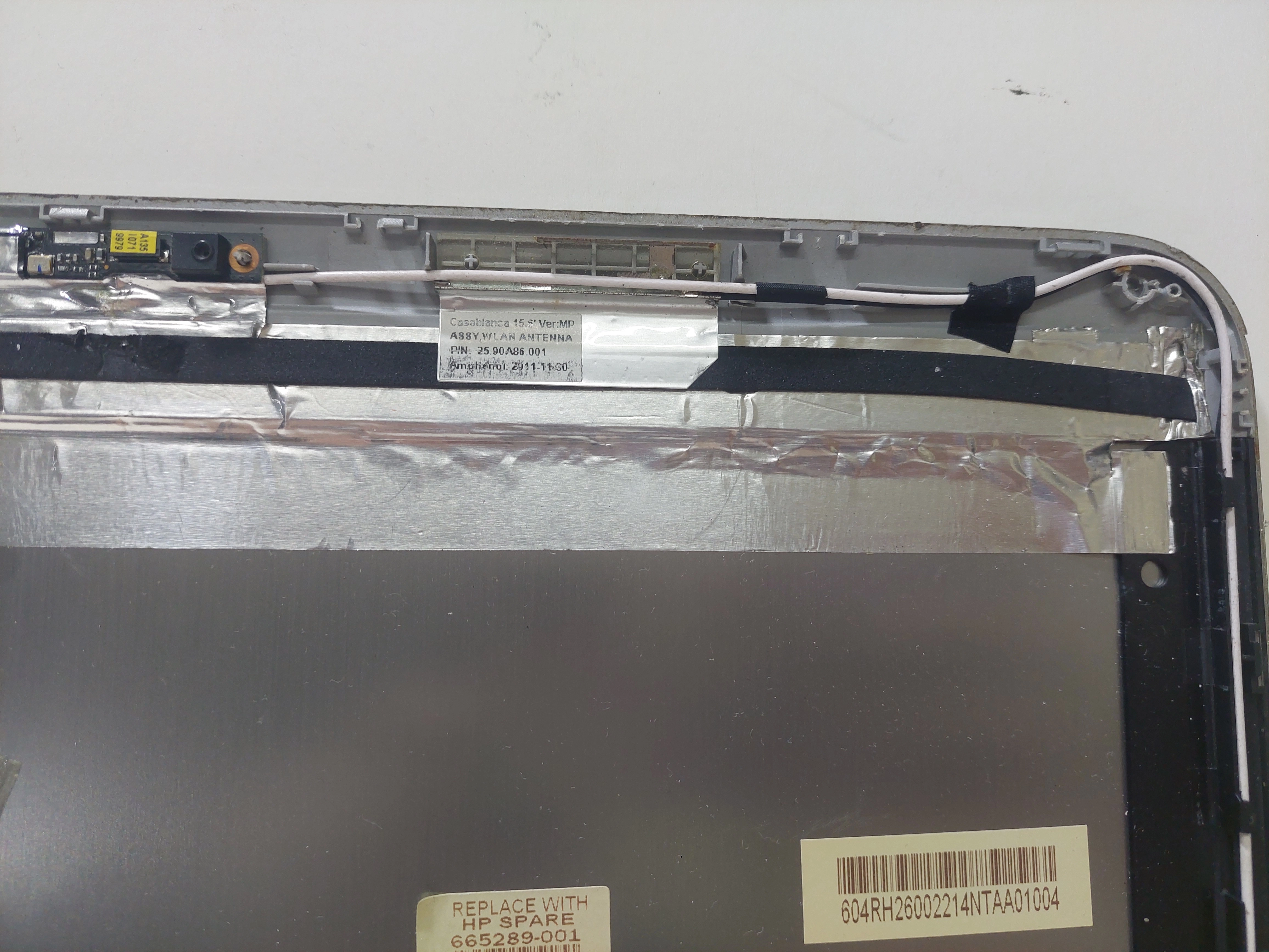 HP Compaq Pavilion DV6  Cover  ARKA KASA DV6 - 6b50sa DV6-6000 665289-001 // WEBCAMERA // WIFI ANTEN
