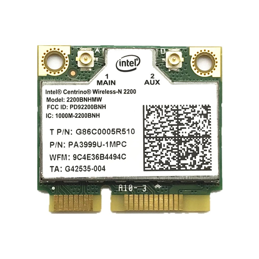 Intel Centrino Kablosuz-n 2200 2200 BNHMW 802.11b/g/N 300 Mbps 2x2 Wi-Fi kart
