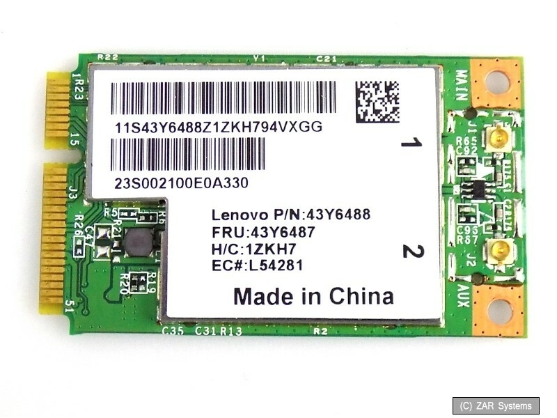 Lenovo 43Y6488 43Y6487 BCM94312MCGSG mini PCI-E  WLAN kartı WiFi kartı 