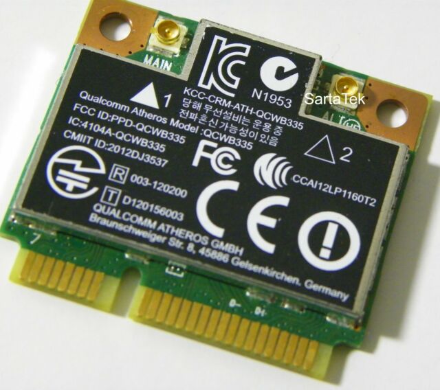 Atheros QCWB335 Mini PCIExpress 802.11b/g/n WLAN Bluetooth 4.