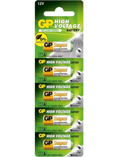 GP GP23A-C5 23A 12V Alkalin Spesifik 5’li Paket Pil Kumanda