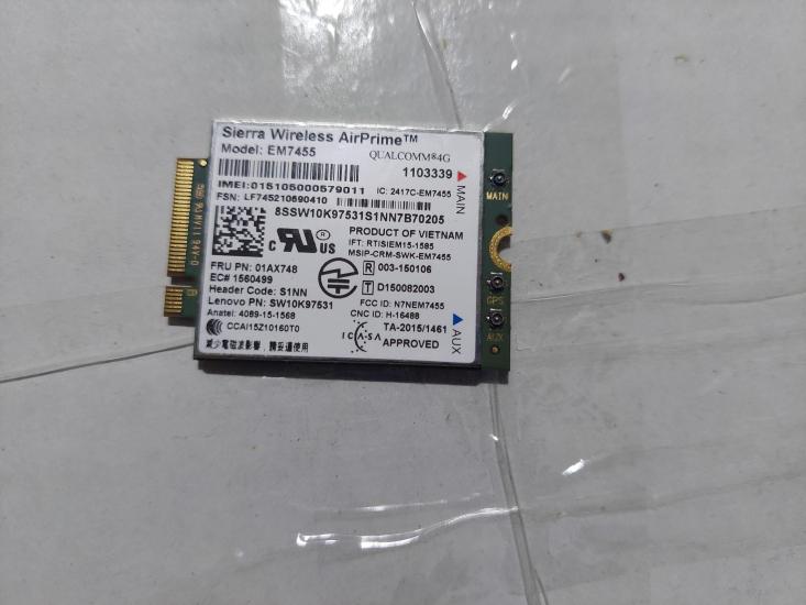 LENOVA ThinkPad EM7455 4G LTE Mobile Broadband, ThinkPad EM7455 4G LTE Mobile Broadband