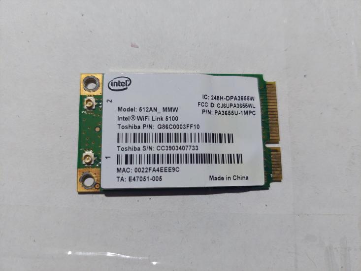 Intel WiFi Link 5100 A-B-G-N Mini PCIe Card 512AN-MMW 512AN-MMW Mini Wireless 