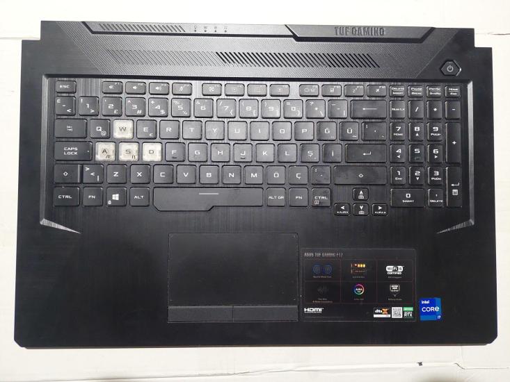 ASUS FX706H HX152 TUF GAMING F17 ÜST KASA KLAVYE WİFİ ANTEN TOUCHPAD TRACKPAD OPEN ACMA TUS VE KARTI