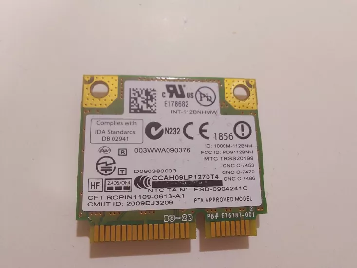 Intel Centrino Wireless-N 1000 b/g/n 112BNHMW 300Mbps WIFI Mini Kart