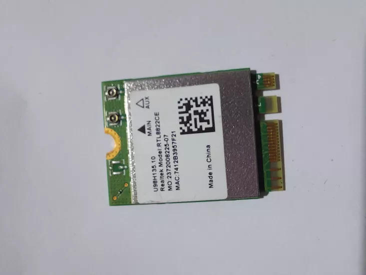 REALTEK RTL8822CE Kablosuz Ağ Kartı, 2.4G/5GHz Çift Bantlı WiFi 5, Bluetooth 5.0