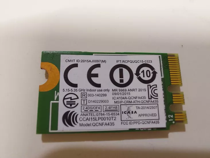 WIFI Adaptör Kartı QCA9377 QCNFA435 802.11AC 2.4G / 5G NGFF