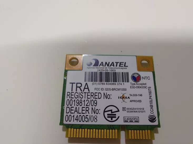 Anatel BRCM1050I WiFi Card   B8763F83B80E