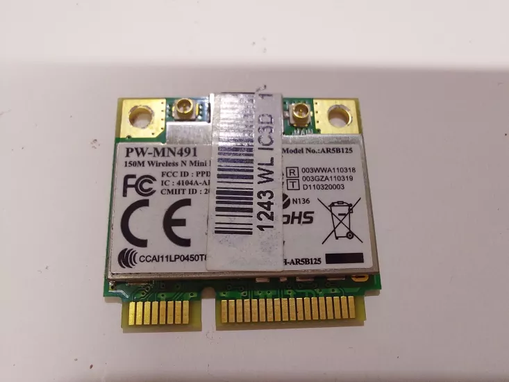 Atheros AR5B125 AR9485 yarım mini PCIE 2.4G wifi kablosuz ağ kartı 150Mpbs desteği AMD DEll ASUS Samsung Acer 