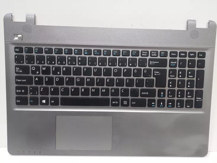  Casper Nirvana C500  C300 Klavye  Üst Kasa 13N0 1BP0I01 SİYAH / POWER TUŞ KART FLEX / TOUCHPAD 13N0 1BA3621