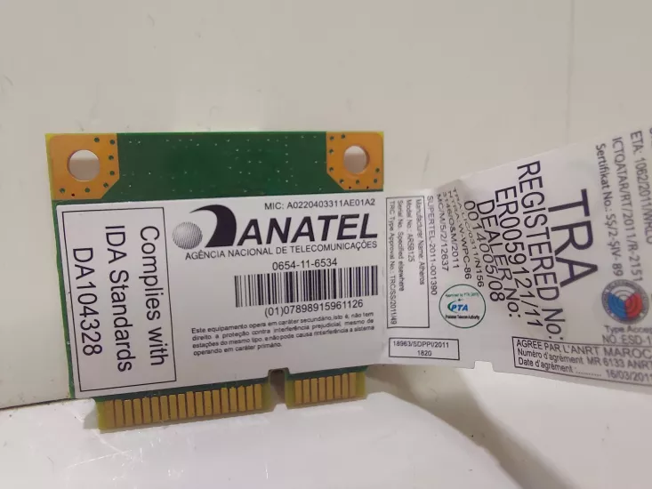 ATHEROS AR5B125 ACER 5733  WIFI KARTI