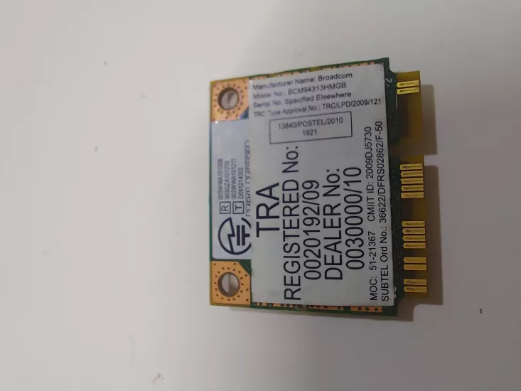 Wi-Fi  802.11b/g/n + BT Bluetooth 4.0 PCI-E Minicard BROADCOM BCM94313HMGB BCM4313 (T77H195.12, 04W3761)