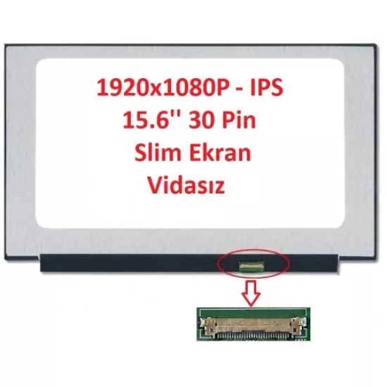Hp Pavilion 15-DK0013NT 7AM62EA Gaming Notebook Lcd Ekran 15.6’’ Slim Led 30 Pin IPS
