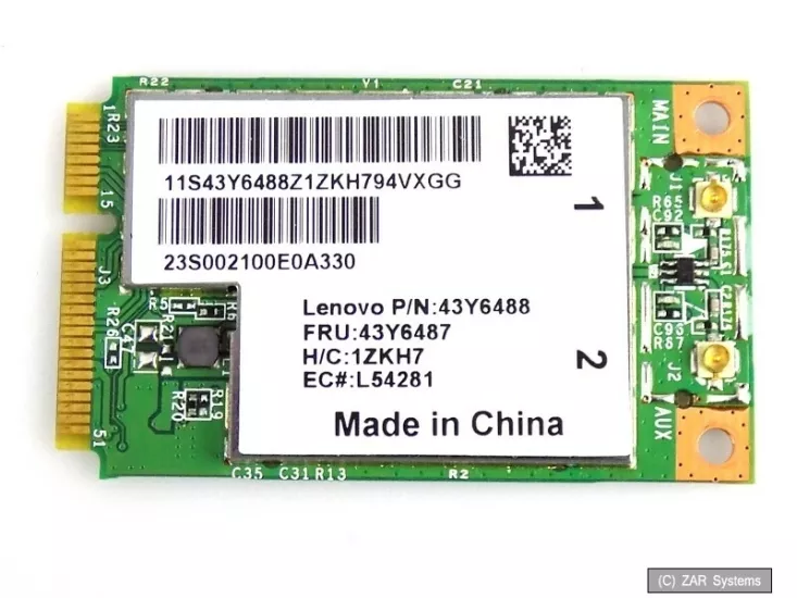 Lenovo 43Y6488 43Y6487 BCM94312MCGSG mini PCI-E  WLAN kartı WiFi kartı 