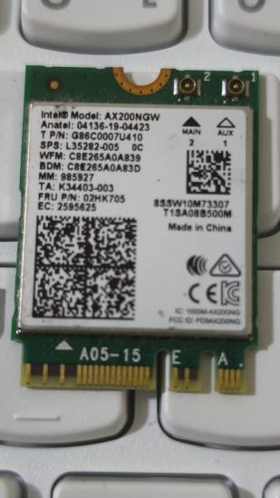 AX200 AX200NGW Ağ Kartı M.2 Ngff Wifi Kartı Bluetooth 5.0 Wifi 6 2.4g/5g 802.11AC/AX Wifi Kablosuz Adaptör Kartı